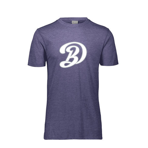 [FTSCUBNV-YS-LOGO1] Decker Youth Tri-Blend T-Shirt - Short Sleeve (Youth S, Navy, Logo 1)