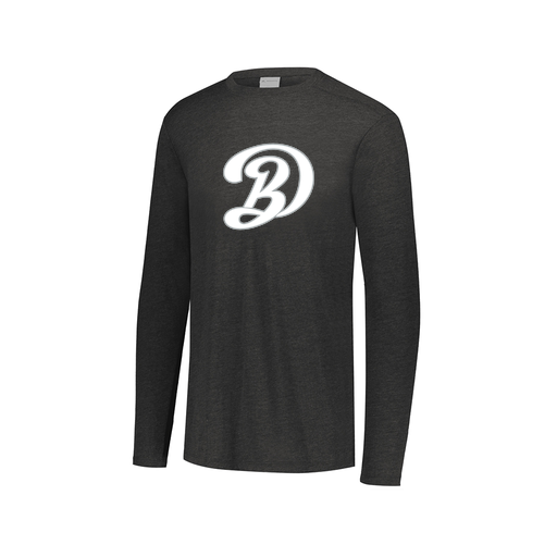 [FTLCUBBK-AXS-LOGO1] Decker Men's Tri-Blend T-Shirt - Long Sleeve (Adult XS, Black, Logo 1)