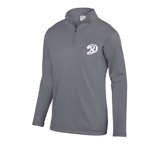 [FOLQFFGY-AS-LOGO1] Decker Men's FlexFleece 1/4 Zip (Adult S, Gray, Logo 1)