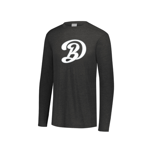 [FTLCUBBK-YS-LOGO1] Decker Youth Tri-Blend T-Shirt - Long Sleeve (Youth S, Black, Logo 1)