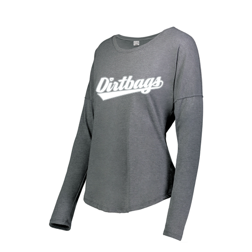 [FTLCUBGY-FAXS-LOGO2] Decker Women's Tri-Blend T-Shirt - Long Sleeve (Female Adult XS, Gray, Logo 2)